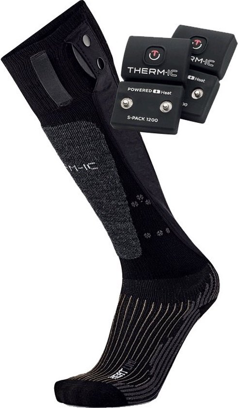 Therm-ic Powersocks Set Heat Uni+s-pack 1200 Verwarmde Lange Sokken Zwart EU 45-47 Man