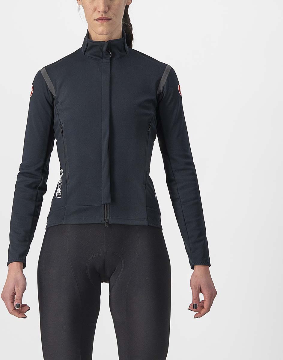 Castelli Windjack sterk waterafstotend Dames Zwart Zwart - PERFETTO RoS 2 W JACKET LIGHT BLACK BLACK - XL