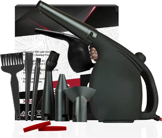 Krachtige Stofblazer set - Ultieme Dust Cleaner - Computer Stofapparaat - Stofreiniger - Meerdere opzetstukken - 550Watt - Borstelset