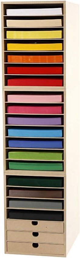 Karton & Opslagkast, A4 210x297 mm, h: 100 cm, 1 set, kleuren assorti