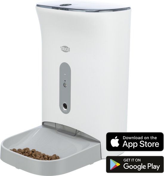 Trixie - Automatische Voerbak - Voederautomaat TX8 Smart 2.0 - Wit/Grijs - 4,5 l