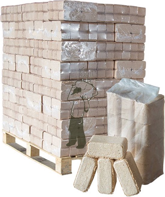 RUF Briketten | 1/2 pallet – totaal 480 kg (48 pakketten x 10 kg) | Berkzaagsel