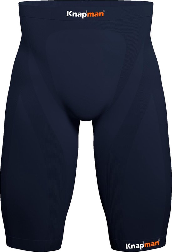 Knapman Zoned Compression Short 45% Marineblauw | Compressiebroek (Liesbroek) voor Heren | Maat
 S