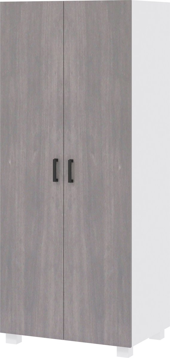 Cabino Fresno Baby Kledingkast / 2 Deurskast  Wit/ Grijs