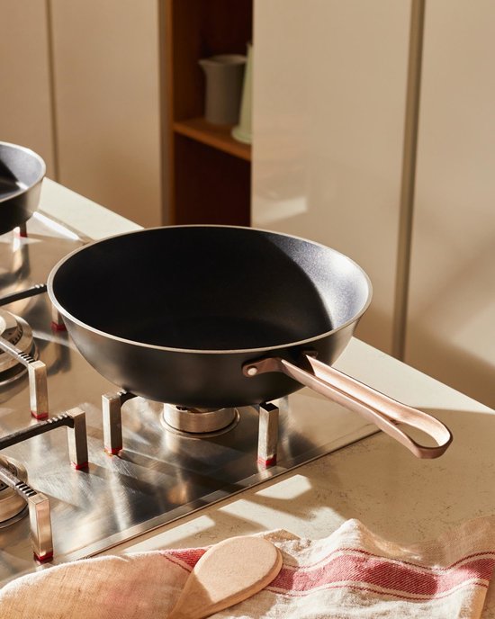 Alessi - EDO, DEEP FRYING PAN black 28