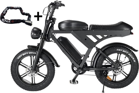 NinRyde V30 PRO - Fatbike - E Bike - 250W - 15Ah - Hydraulische Remmen Model - Met Voetsteuntjes - Incl. Alarmslot