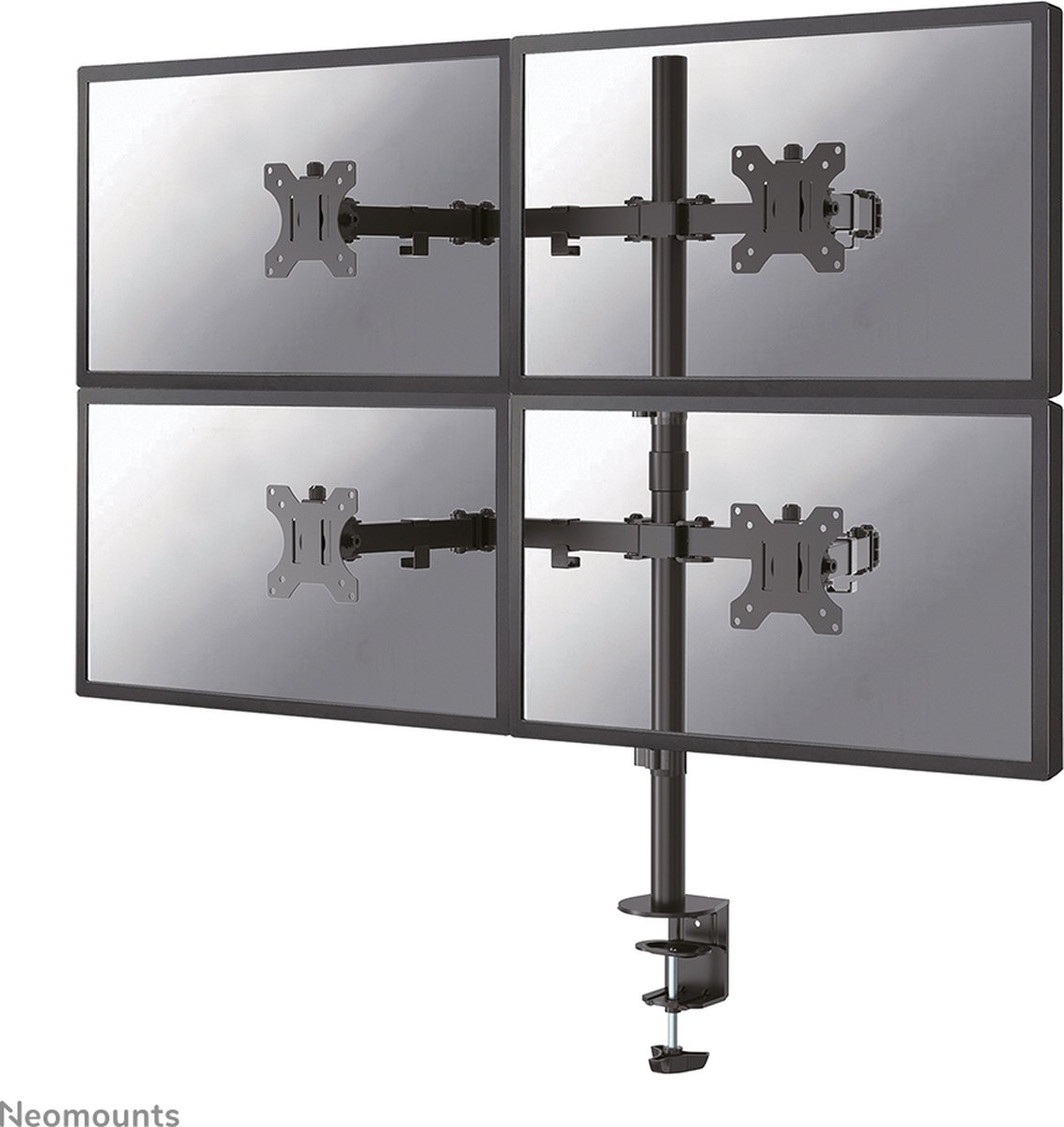 Neomounts by Newstar FPMA-D550D4BLACK Monitor-tafelbeugel 33,0 cm (13) - 81,3 cm (32) Kantelbaar, Roteerbaar, Zwenkbaar
