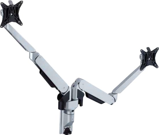 BeMatik - Dubbel ondersteunende flatscreen VESA 75 mm 100 mm met scharnierende wandarm