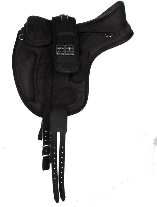 Pagony Boomloos Zadel Compleet - Maat: 17 Inch - Zwart - Kunststof