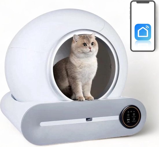 Sensa - Automatische Kattenbak - Zelfreinigende Kattenbak - Inclusief App - 3 Rollen Opvangzakjes