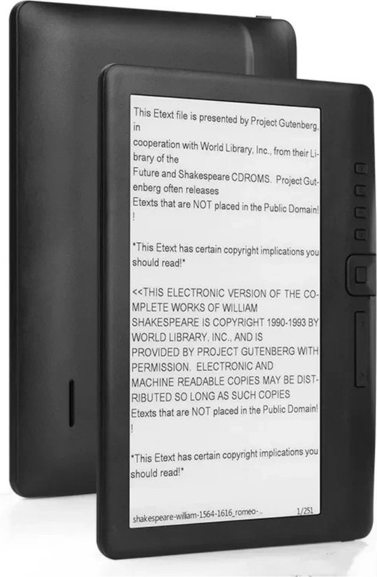 Aora E-reader - 16 GB - 7 inch - E-readers & accessoires - Luisterboeken - Zwart