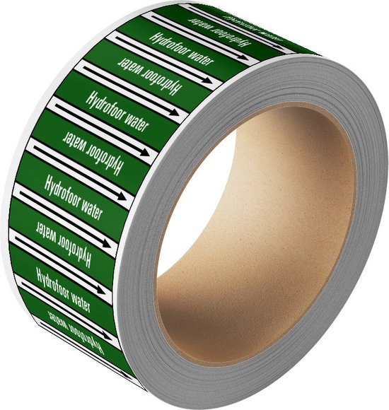 Sanitair koud water leidingmarkering op rol, 25 meter 75 mm