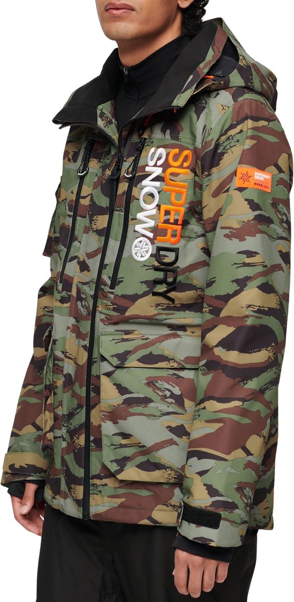 Superdry Ski Ultimate Rescue Jacket Heren Jas - Woodland Green Camo - Maat S