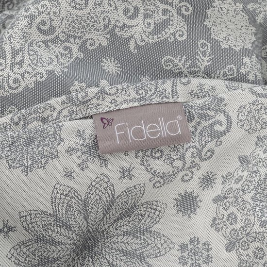 Fidella Draagdoek - 460 cm lengte - maat 6 - voor baby's en peuters - Iced Butterfly - smoke