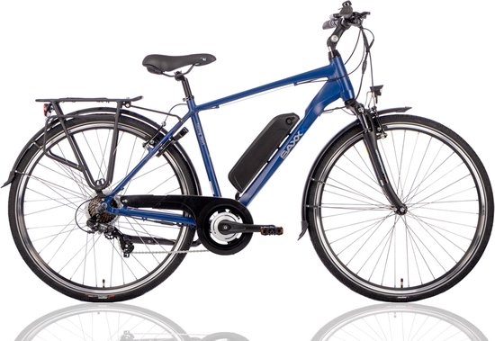 Elektrische herenfiets Touring Sport, 48 cm, 7sp, matblauw