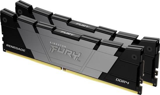 32GB 3200MT/s DDR4 CL16 DIMM (set van 2) 1Gx8 FURY Renegade Zwart