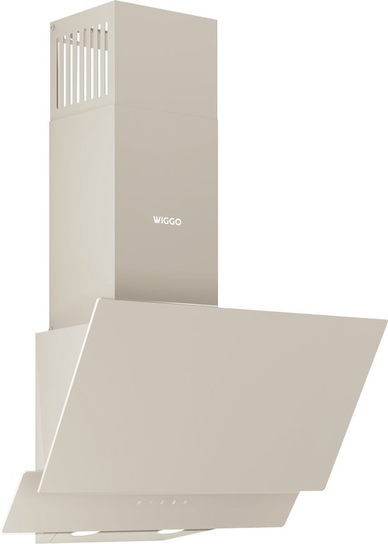 Wiggo WE-E523G(C) - Schuine Afzuigkap - 50 cm - Creme Dubbel Glas - LED verlichting - Touch Control