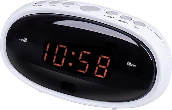 Velox EC-880 - Wekker Dubbel Alarm - Wit