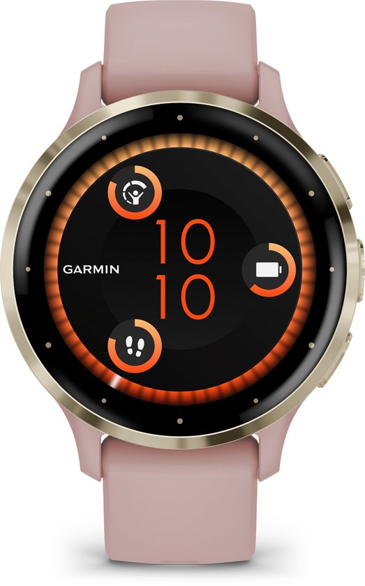 Garmin Venu 3s - Smartwatch - Sporthorloge - AMOLED-Scherm - 10 dagen batterij - Spraakassistent - Muziek - Garmin Pay- Slaapcoaching - Dust Rose