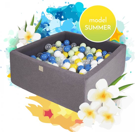 Ballenbak Set vierkant met 300 ballen - Blue Lagoon set