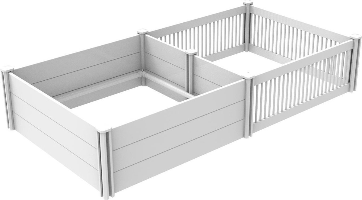 Topmast Kunststof Werpkist + Uitloopren - 244 x 122 x 46 cm - Werpkist Hond - Puppyren - Hondenren