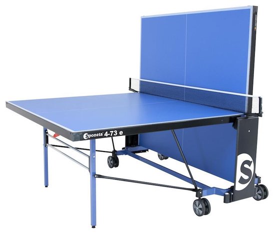 Sponeta® S4-73e Tafeltennistafel Outdoor - Expertline - Pingpongtafel voor buiten - Speeltoestel voor buiten - Inklapbaar - Zelftrainer - Inclusief batshouder - 19mm blauw blad - 10 Jaar garantie - LxBxH 274x152,5x76cm - Made in Germany