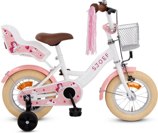 SJOEF Dolly Meisjesfiets 12 inch - Wit