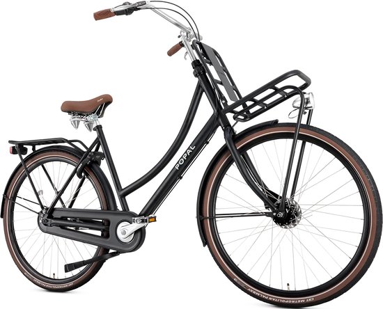 Popal Daily Dutch Prestige N7 Transportfiets 28 inch - Dames - Aluminium frame - 59cm - Mat Zwart