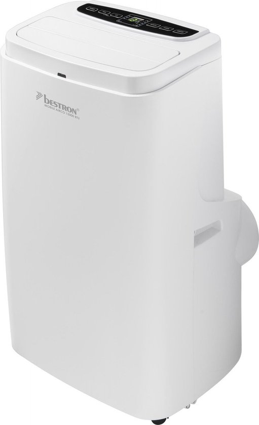 Bestron mobiele airco, airconditioning voor ruimtes tot 45m², koelvermogen 3,5 kW, met met CFC vrije koelmiddel, 12.000 BTU/h, kleur: wit