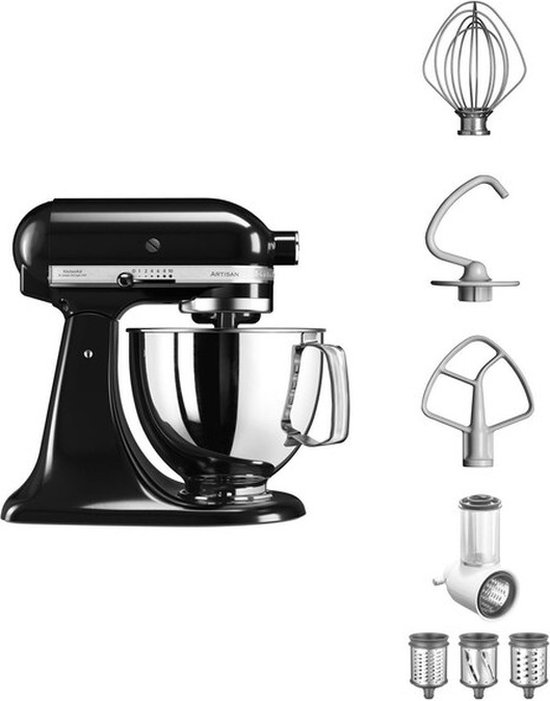 KitchenAid Keukenrobot 5KSM125EOB + Groentensnijder 5KSMVSA