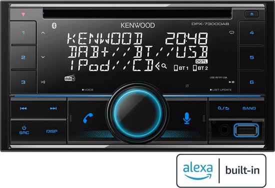 Kenwood DP-X7300DAB 2DIN Autoradio - Multicolor