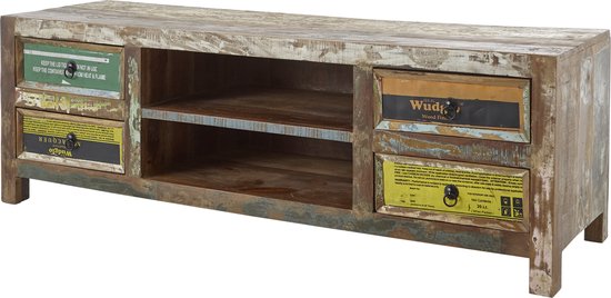 Emob- TV Meubel Tv-meubel Banksy met 4 lades - 156cm - Bruin