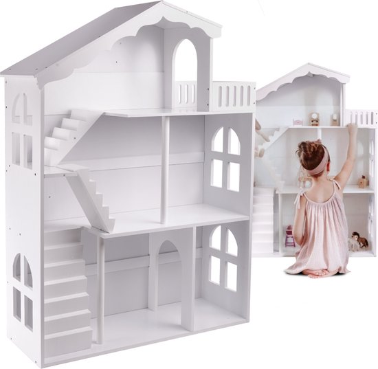 LULILO 2 in 1 Poppenhuis Plank Boekenkast Opbergkast MDF 116CM Duurzaam