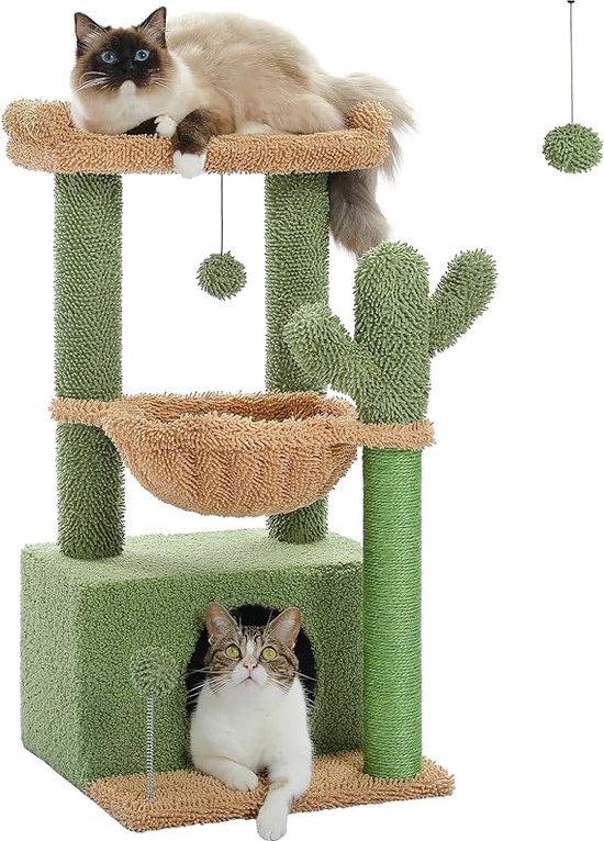 Kattenboom / krabpaal - kattenmeubel \ cat play tower, Activity Center, stable and stable, cat tree with hammock and beautiful cat house,