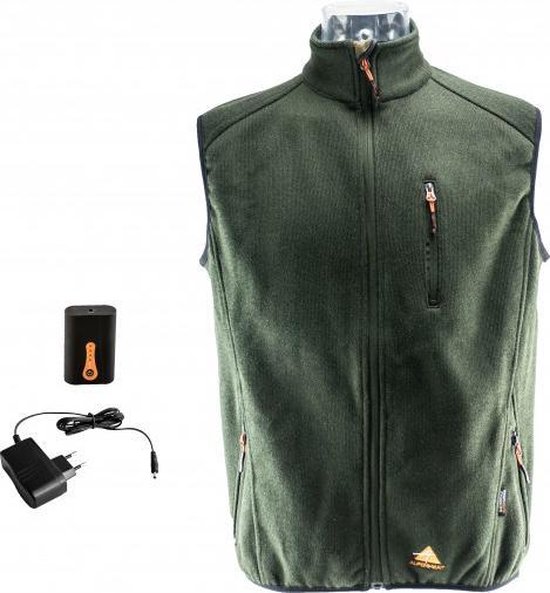 FIRE-PERFORMANCE Verwarmd Vest / Verwarmde Bodywarmer met accu (AJ34) Maat S, Groen