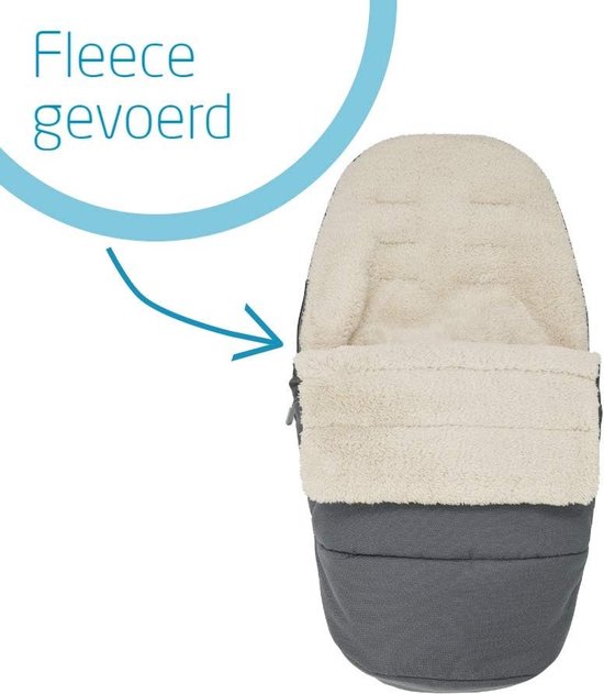 Voetenzak, Geschikt voor Kinderwagens, Warme Fleece Voering voor de Winter, Essential Graphite (donkergrijs)