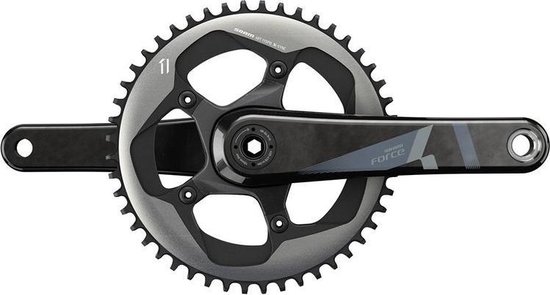 Crankstel sram force 1 52 tands gxp 170mm 11 speed geen cups steek 13 - ZWART