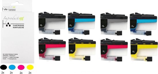 Improducts® Inkt cartridges - Alternatief Brother LC-426XL LC 426 bk/c/m/y 2x multipack inktcartridges o.a.Brother MFC-J4335DW MFC-J4340DW MFC-J4535DW MFC-J4540DW lc-426val