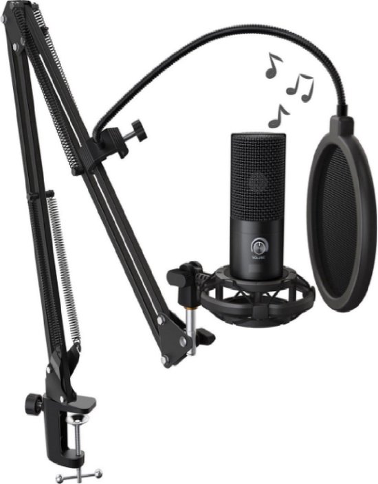 Velox Microfoon Arm Met Microfoon - Mic Standaard Met Popfilter - Mic Houder - Boom Stand