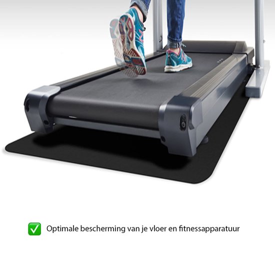 LifeSpan - Beschermmat TMM100 - Vloermat voor Fitnessapparaten - 201cm x 94cm - Slijtvast rubber