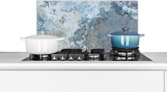Spatscherm Keuken - Kookplaat Achterwand - Spatwand Fornuis - 70x30 cm - Steen - Roest - Vintage - Aluminium - Wanddecoratie - Muurbeschermer - Hittebestendig