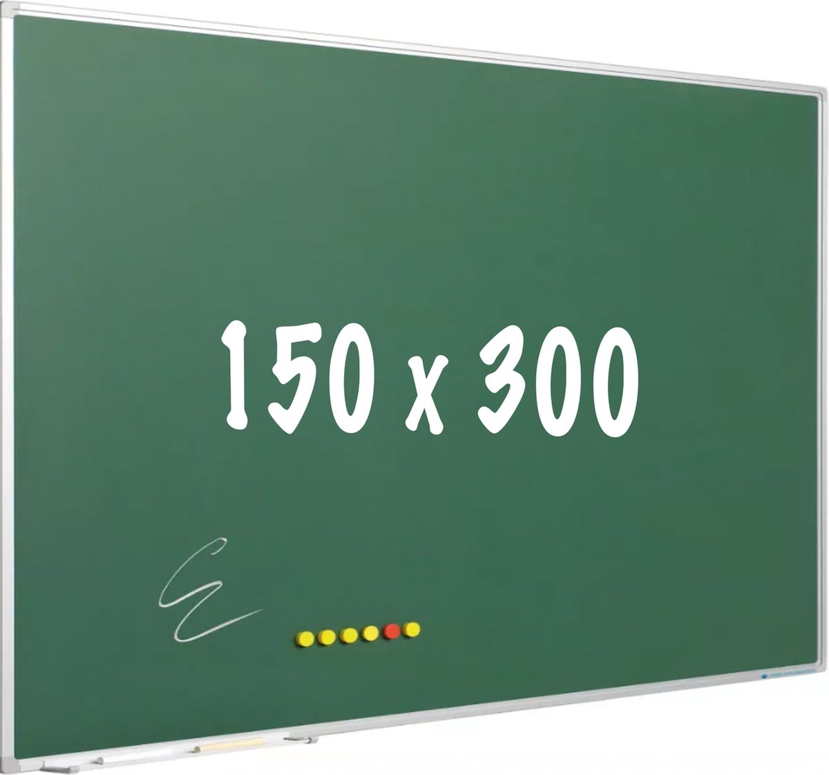 Krijtbord PRO - Magnetisch - Schoolbord - Eenvoudige montage - Geëmailleerd staal - Groen - 300x150cm