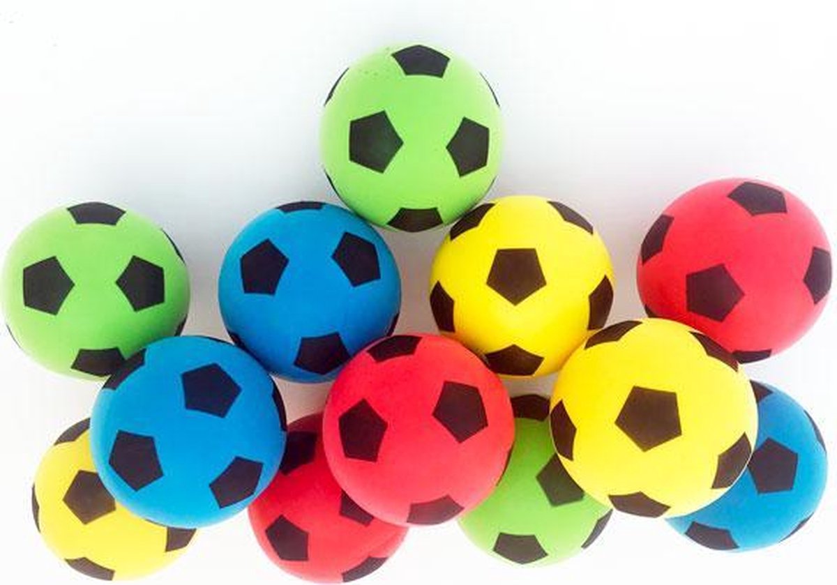 12 Foamballen | 20 cm | Zachte voetballen | Softy ballen | Lichte Voetbal