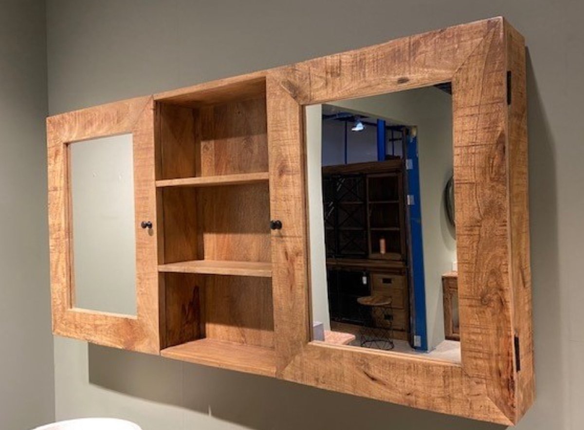 Benoa 2 Door & Mirror Mango Bathroom Cabinet 165