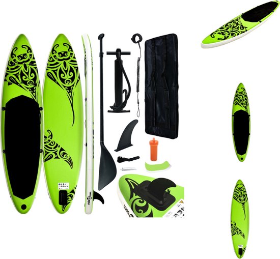 vidaXL Stand Up Paddleboard - Opblaasbaar SUP Board - 305 x 76 x 15 cm - Lek- en UV-bestendig - Inclusief accessoires - SUP board