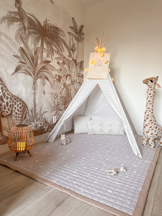 Love by Lily - groot baby speelkleed - Daisies - 200x150cm