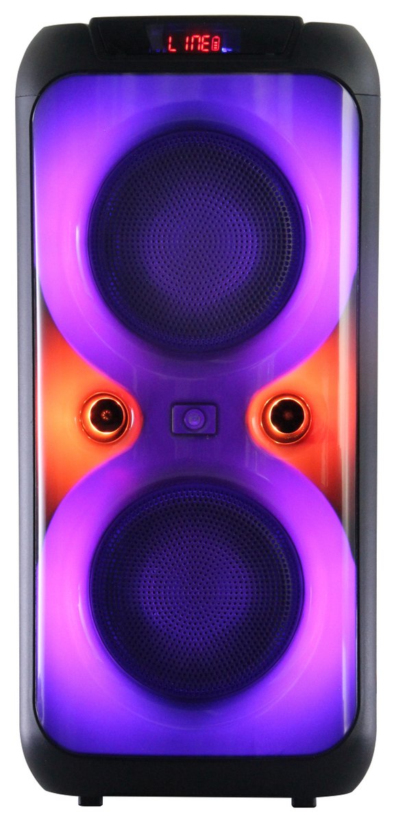 Denver Bluetooth Speaker Party Box - Discolichten - 400W - Micro SD / USB / AUX - TSP452 - Zwart