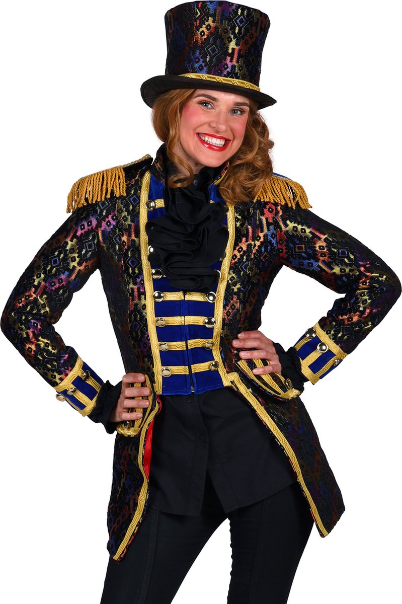 Carnavalsjas Dames - Hologram - Carnaval - Blauw/Rood/Geel/Groen- Luxe - Maat XL