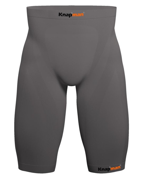Knapman Zoned Compression Short 45% Grijs | Compressiebroek (Liesbroek) voor Heren | Maat S