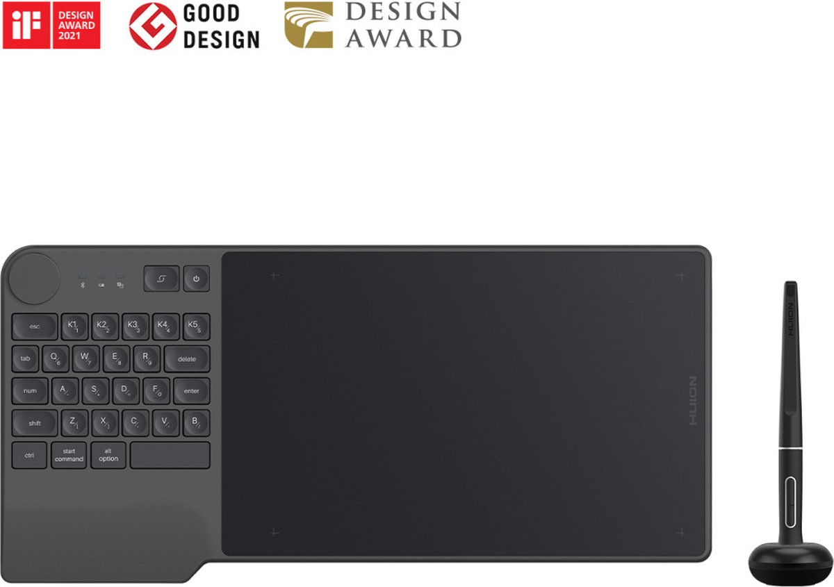 Huion Inspiroy KeyDial KD200 - Pen Tablet - Draaiknop - Bluetooth